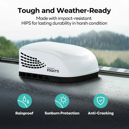 Fogatti InstaCool 13,500 BTU RV Rooftop Air Conditioner | Replaceable Non-Ducted RV AC | 115V(AC) - White