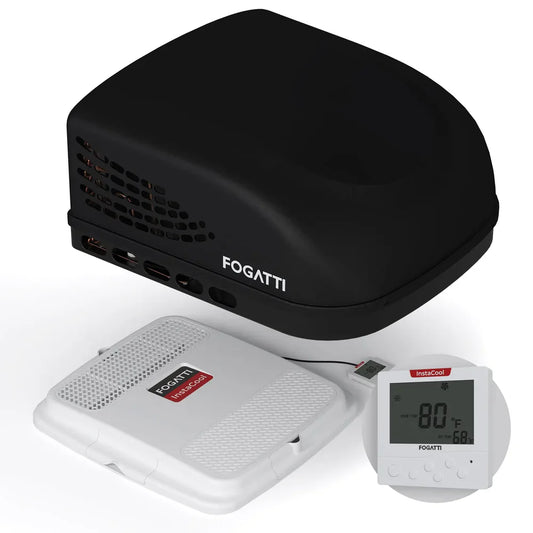 Fogatti InstaCool 13,500 BTU RV Rooftop Air Conditioner | Replaceable Non-Ducted RV AC | 115V(AC) - Black