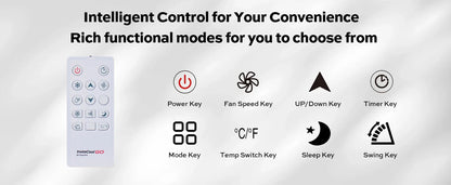 Fogatti InstaCool Go Portable Air Conditioner, 6500 BTU Mini Split, U Shaped