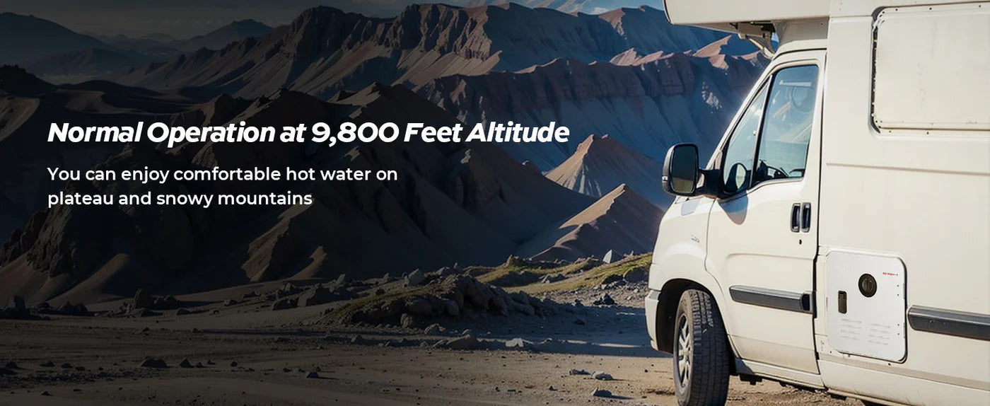 Fogatti InstaShower 7, 48,000 BTU RV Tankless Water Heater with Door - White