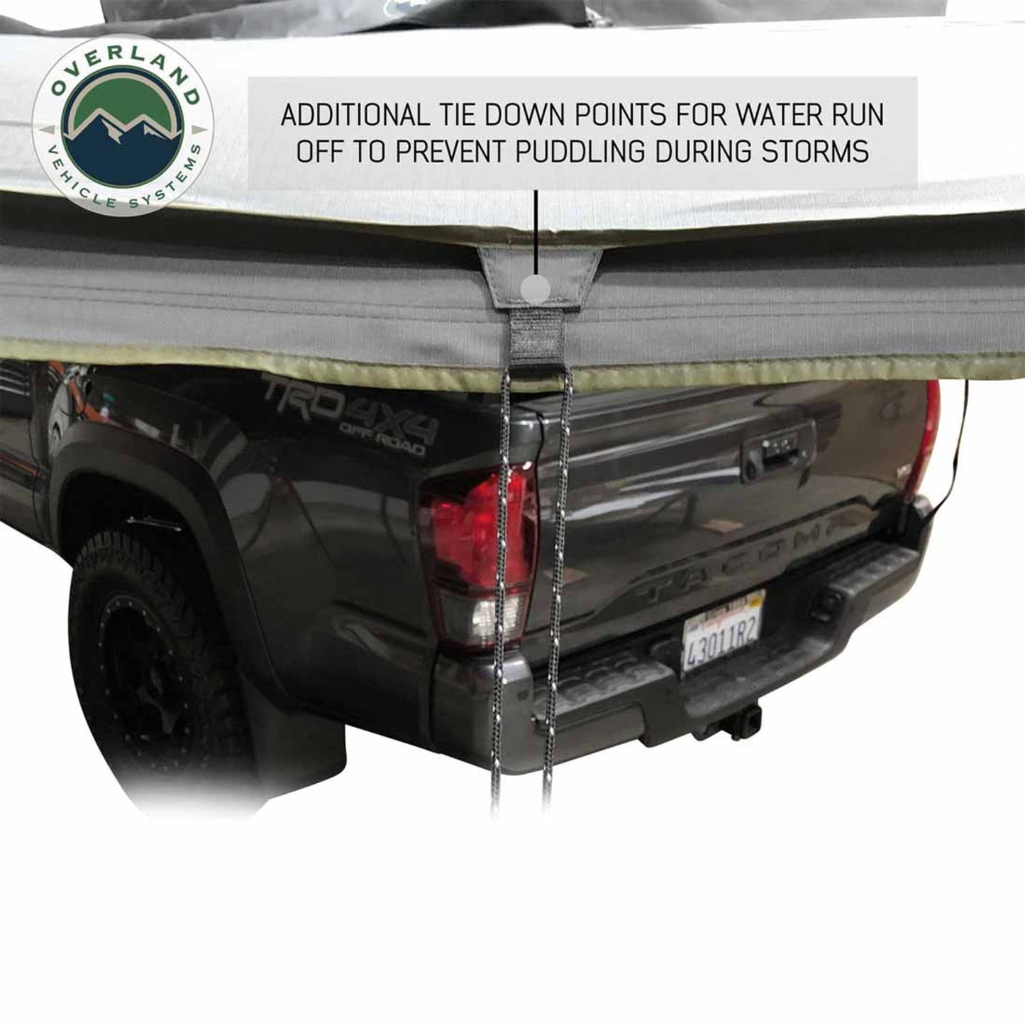 OVS HD Nomadic 270 Degree Awning - Passenger Side - Dark Gray Awning With Black Cover