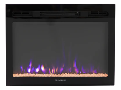 Greystone® 26" 3-Color Crystal LED Wall Mount Fireplace with Remote – Model F2653BCFW