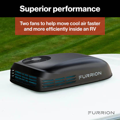 Furrion Chill® HE Low-Profile RV Rooftop Air Conditioner with Heat Pump (R32) 15000 – Black