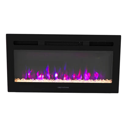 Greystone, Electric Fireplace With Crystal Log Set, 31 Inch Length